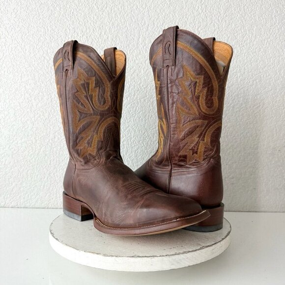 NEW Rod Patrick Mens Cowboy Boots Size 3A Perro Loco Brown Western Square Toe - Picture 12 of 12